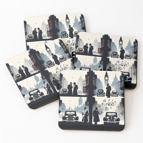 Item preview, Misty London Street Retro Winter Smooth Jazz designed and sold by MAGICKEY2024.
