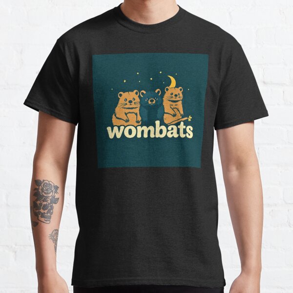 Vista previa del artículo con la obra «Bolsa de mano con dibujos animados de Wombat», diseñado y vendido por AuraMotivate.
