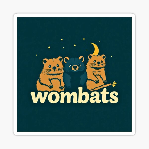 Vista previa del artículo con la obra «Bolsa de mano con dibujos animados de Wombat», diseñado y vendido por AuraMotivate.