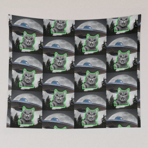 Item preview, Cat Ufo Selfie designed and sold by WoodburyLake.