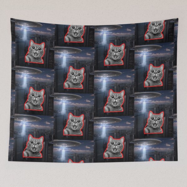 Item preview, Cat Ufo Selfie designed and sold by WoodburyLake.