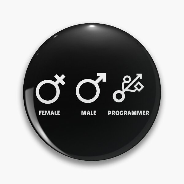 Item preview, Female Male Programmer (black) designed and sold by goal-getter.