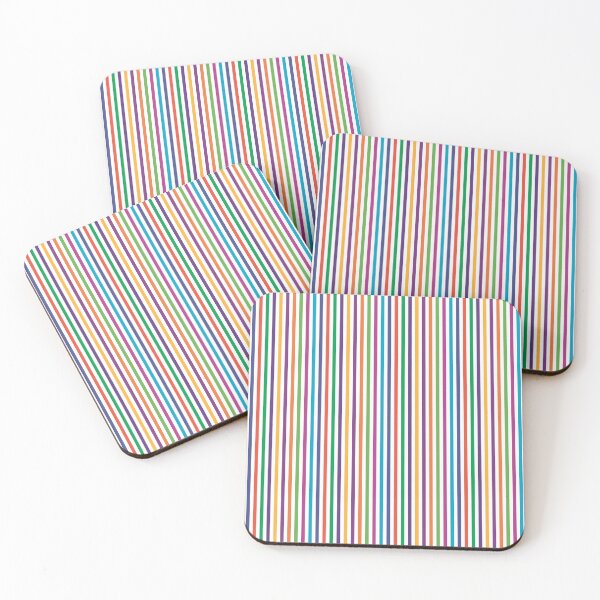 Item preview, Summer Vibrant Rainbow Stripes Repeat Pattern Print designed and sold by MoePark.