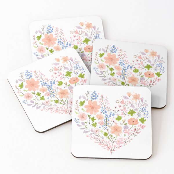 Item preview, Spring floral heart designed and sold by CottonandQuill.