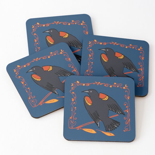 Item preview, Red wing Blackbird illustration designed and sold by corkwas-here.