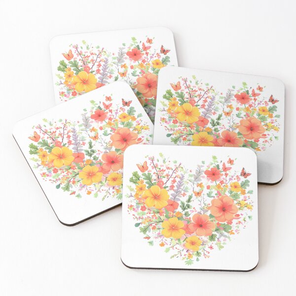 Item preview, Summer Floral Heart designed and sold by CottonandQuill.