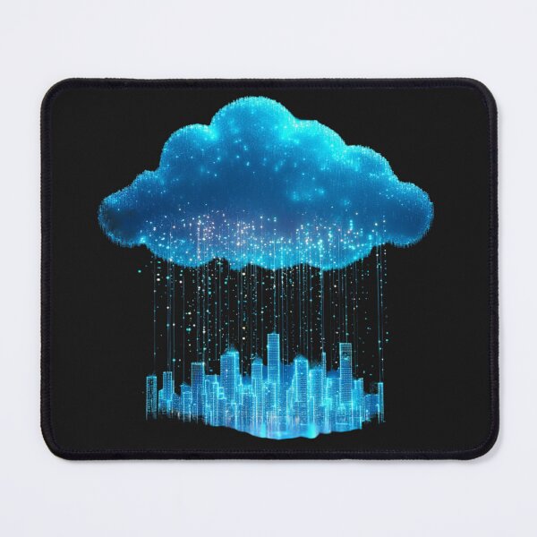 Item preview, Raining Data Cloud on a City designed and sold by Mochasgoods.