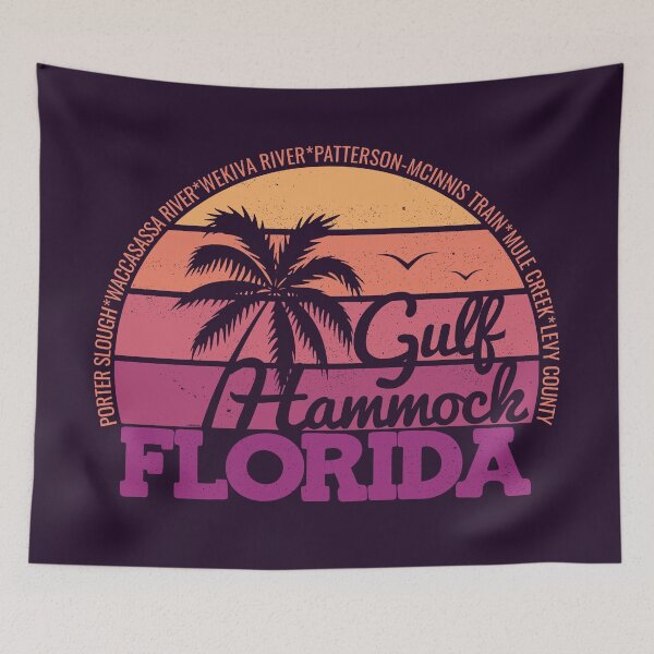 Item preview, Gulf Hammock Florida Retro Sunset Local Pride Logo designed and sold by CRHPOD20.