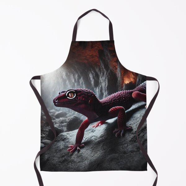 Item preview, Dark Red Leopard Gecko Cave – Mystical Reptile designed and sold by NocturnalNook.
