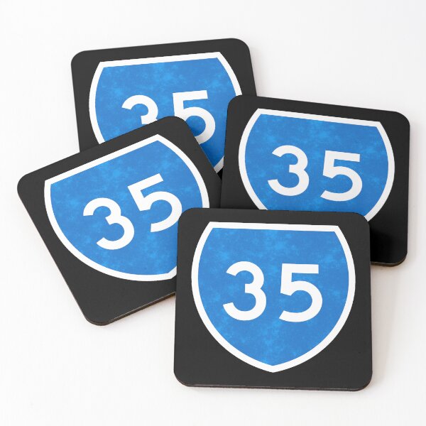 Item preview, State Highway 35 sign with grunge look in blue designed and sold by StateHighway35.