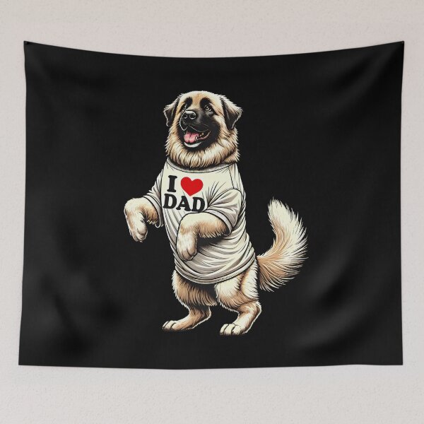 Item preview, Caucasian Shepherd Dog Dad I Love Dad Caucasian Shepherd Dog Lover designed and sold by Kimberley King Art  King Art.