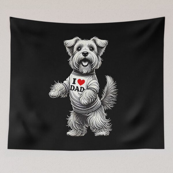 Item preview, Cesky Terrier Dad I Love Dad Cesky Terrier Lover designed and sold by Kimberley King Art  King Art.