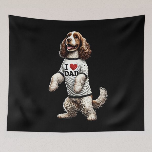 Item preview, Clumber Spaniel Dad I Love Dad Clumber Spaniel Lover designed and sold by Kimberley King Art  King Art.