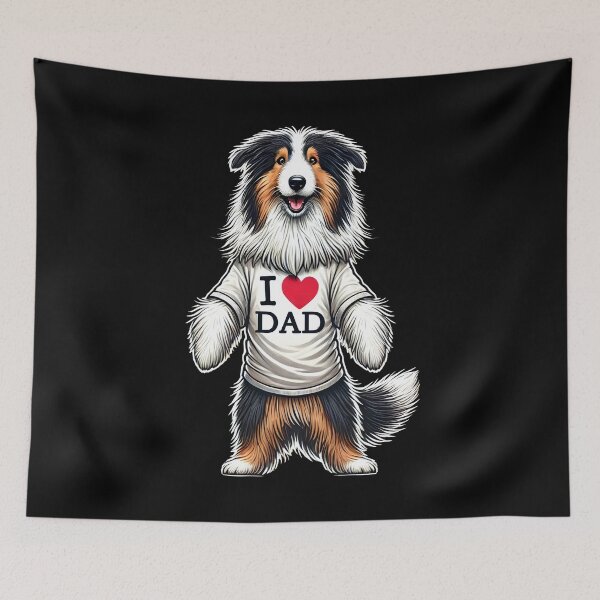 Item preview, Collie Dad I Love Dad Collie Lover designed and sold by Kimberley King Art  King Art.