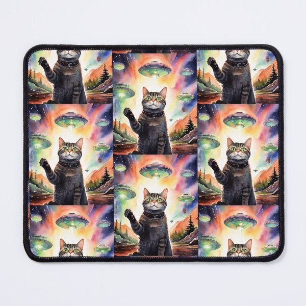 Item preview, Cat Ufo Selfie designed and sold by WoodburyLake.