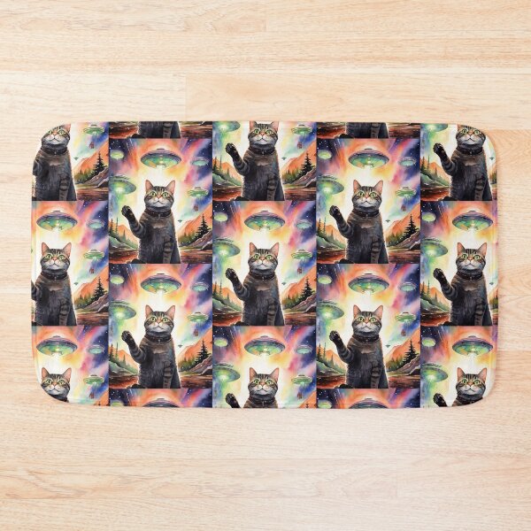 Item preview, Cat Ufo Selfie designed and sold by WoodburyLake.