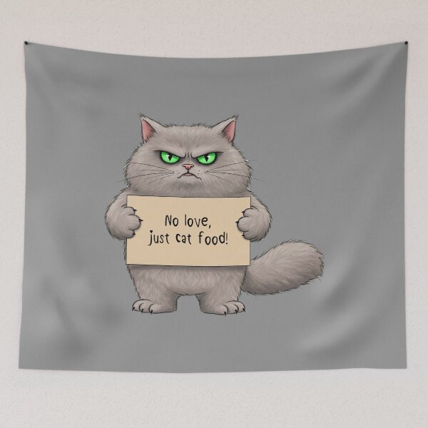 Item preview, Grumpy Cat Protest: No Love, Just Cat Food designed and sold by AWPcreations.