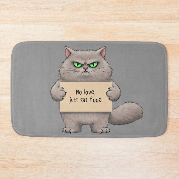 Item preview, Grumpy Cat Protest: No Love, Just Cat Food designed and sold by AWPcreations.