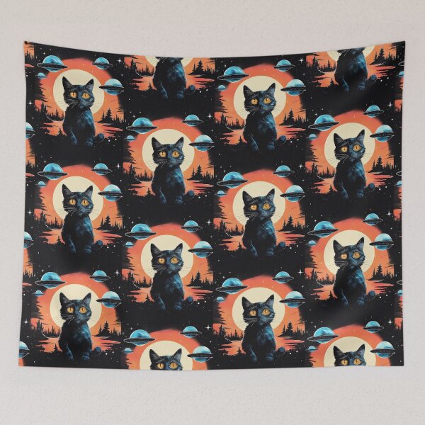 Item preview, Cat Ufo Selfie designed and sold by WoodburyLake.