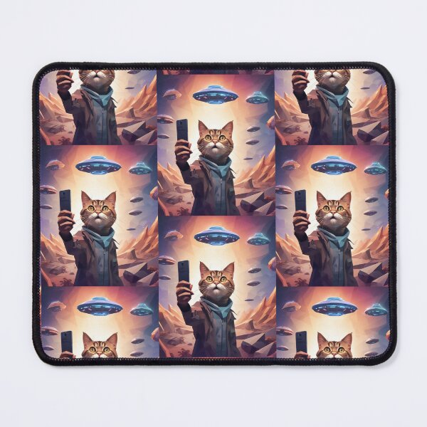 Item preview, Cat Ufo Selfie designed and sold by WoodburyLake.