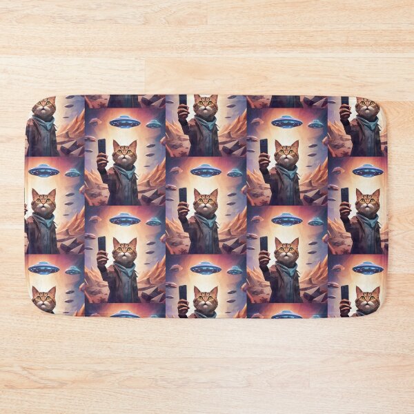 Item preview, Cat Ufo Selfie designed and sold by WoodburyLake.