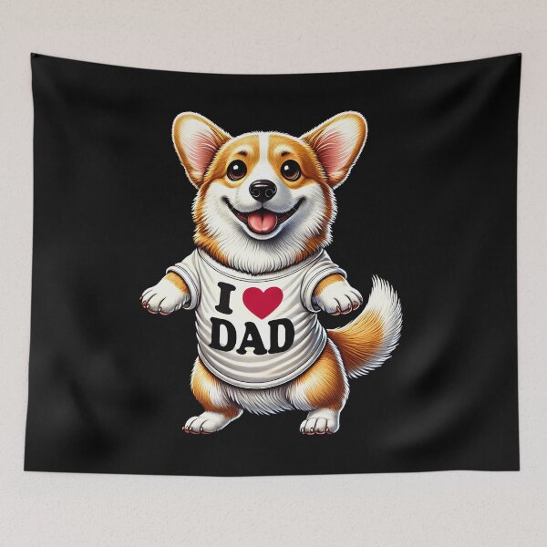 Item preview, Corgi Dad I Love Dad Corgi Lover designed and sold by Kimberley King Art  King Art.