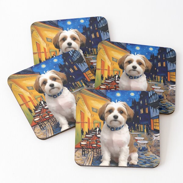 Item preview, Maltipoo in Van Gogh’s Café Terrace at Night – A Whimsical Artistic Fusion designed and sold by Fredster1966.
