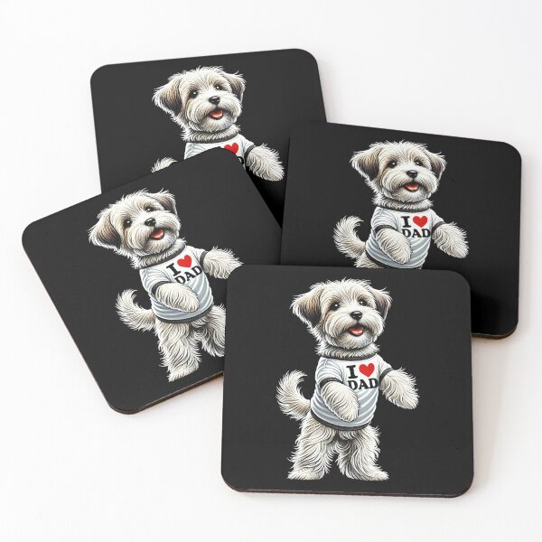 Item preview, Dandie Dinmont Terrier Dad I Love Dad Dog Lover designed and sold by Kimberley King Art  King Art.