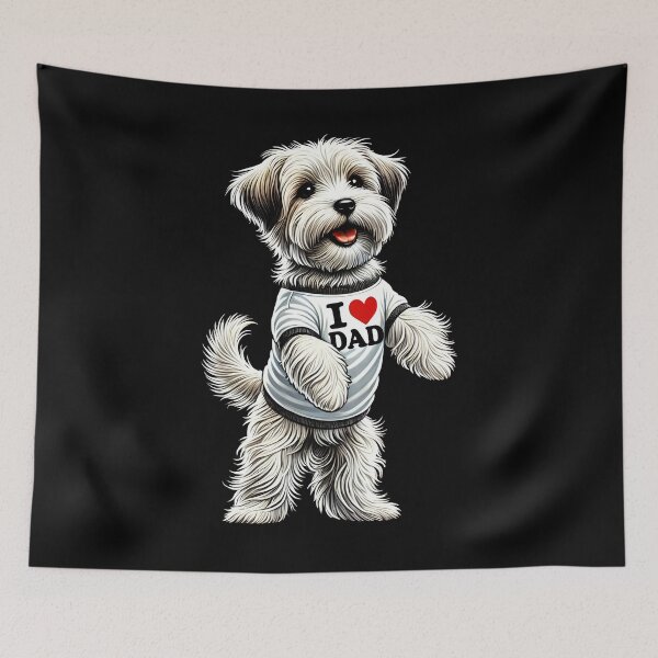 Item preview, Dandie Dinmont Terrier Dad I Love Dad Dog Lover designed and sold by Kimberley King Art  King Art.