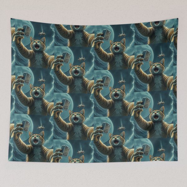 Item preview, Cat Ufo Selfie designed and sold by WoodburyLake.