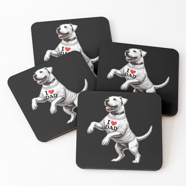 Item preview, Dogo Argentino Dad I Love Dad Dogo Argentino Lover designed and sold by Kimberley King Art  King Art.