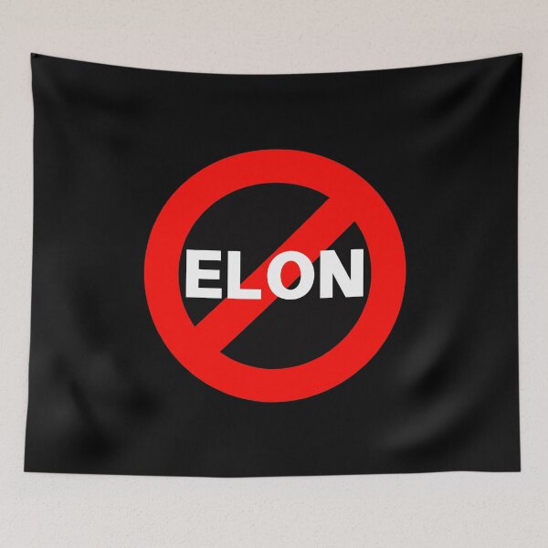 Item preview, No Elon - Anti Elon Round Bumper designed and sold by PixVib.