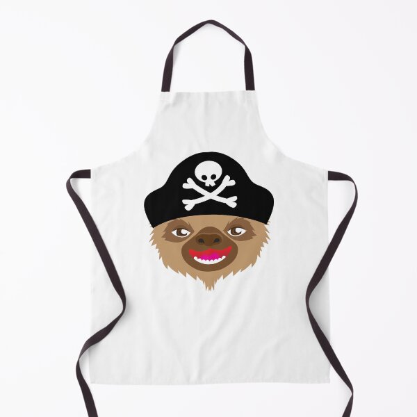 Item preview, brown sloth smiling pirate hat designed and sold by jazzydevil.