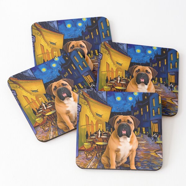 Item preview, French Mastiff in Van Gogh’s Café Terrace at Night – Artistic Canine Elegance designed and sold by Fredster1966.