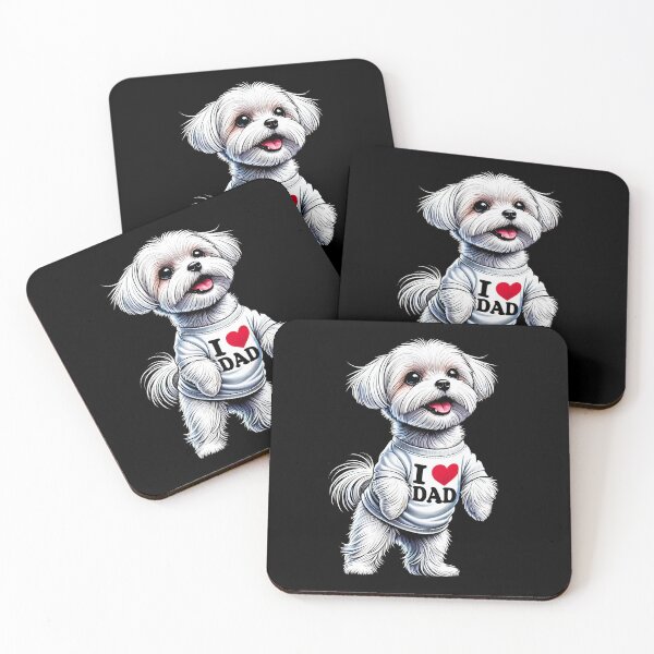 Item preview, Maltese Dad I Love Dad Maltese Lover designed and sold by Kimberley King Art  King Art.