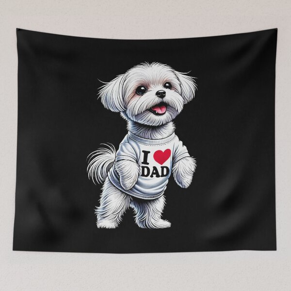 Item preview, Maltese Dad I Love Dad Maltese Lover designed and sold by Kimberley King Art  King Art.