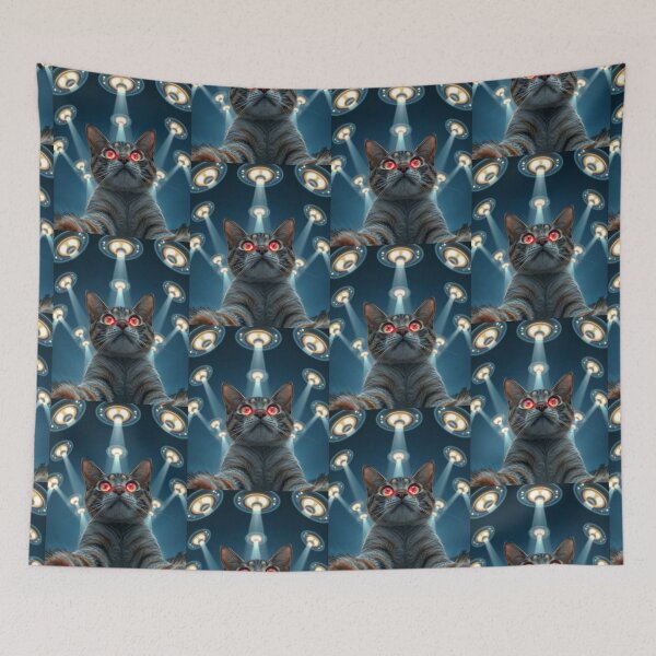 Item preview, Cat Ufo Selfie designed and sold by WoodburyLake.