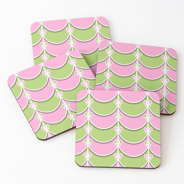 Item preview, Pink green bow ribbon curtain pastel color designed and sold by Bulantanyong.