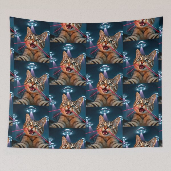 Item preview, Cat Ufo Selfie designed and sold by WoodburyLake.