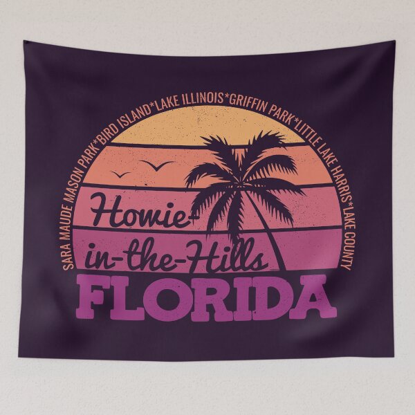 Item preview, Howie-in-the-Hills Florida Retro Sunset Local Pride Logo designed and sold by CRHPOD20.