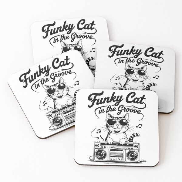 Item preview, Funky Cat Grooves – Paws, Beats, & Retro Vibes! designed and sold by postprocess.
