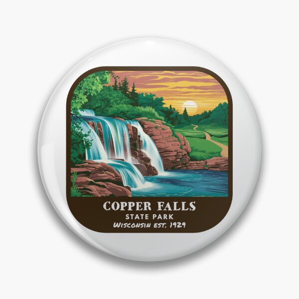 Artikelvorschau, Vintage Copper Falls State Park (Staatspark Wisconsin) entworfen und verkauft von RabbitK.