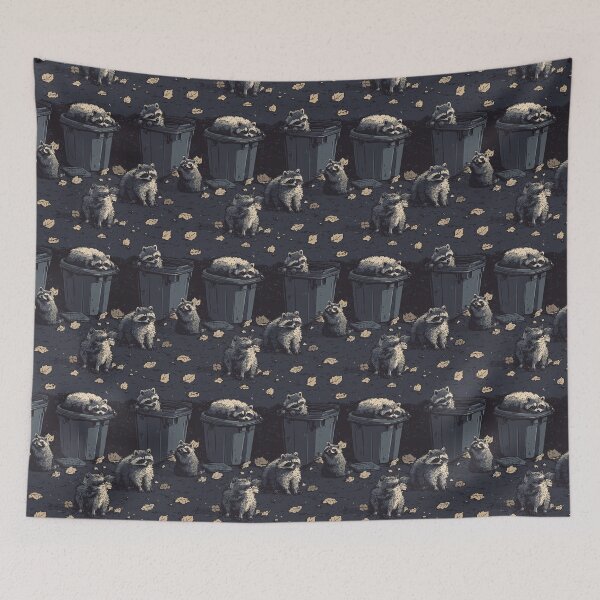 Item preview, Raccoons and Trash Cans designed and sold by kansaikate.