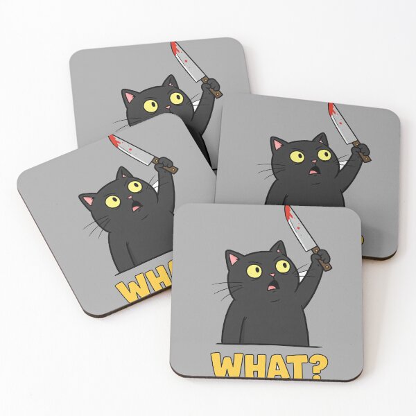 Item preview, Shocked Cat with Knife designed and sold by AWPcreations.