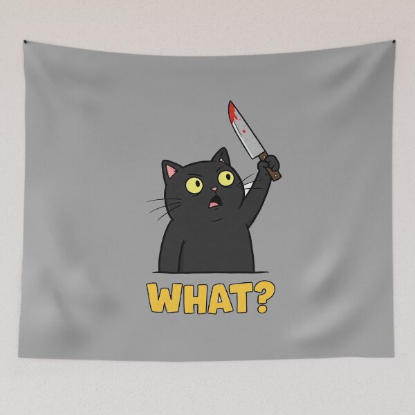 Item preview, Shocked Cat with Knife designed and sold by AWPcreations.