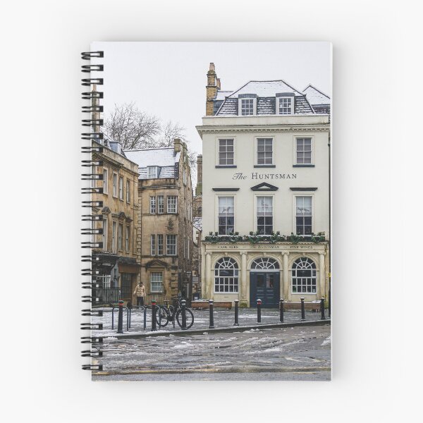 Item preview, Photography of The Huntsman Pub in snowy cotswold city Bath, somerset, UK  designed and sold by Rowena Ko.
