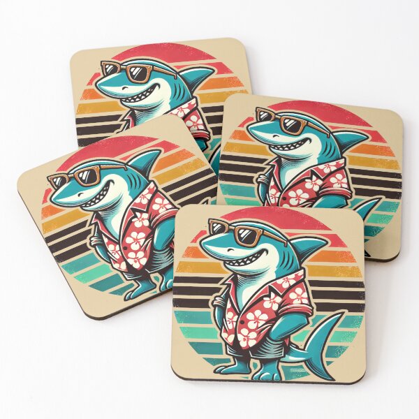 Item preview, Retro Cool Shark designed and sold by Design Delinquent.