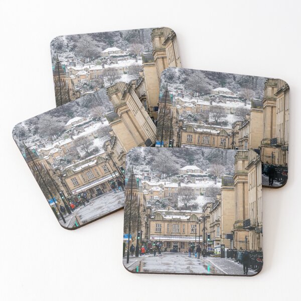 Item preview, Photography of Bath Spa Train Station in snowy cotswold city Bath, somerset, UK  designed and sold by Rowena Ko.