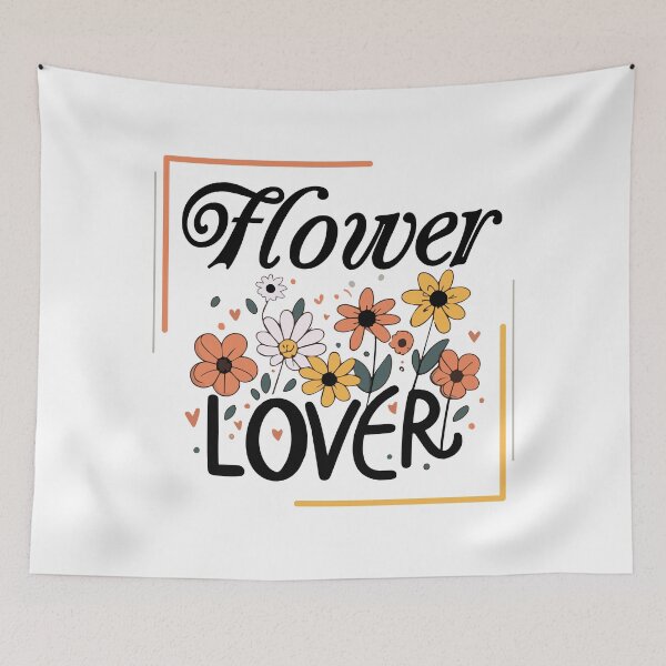 Item preview, Flower Lover Colorful Floral Design text Art designed and sold by feel-free-store.