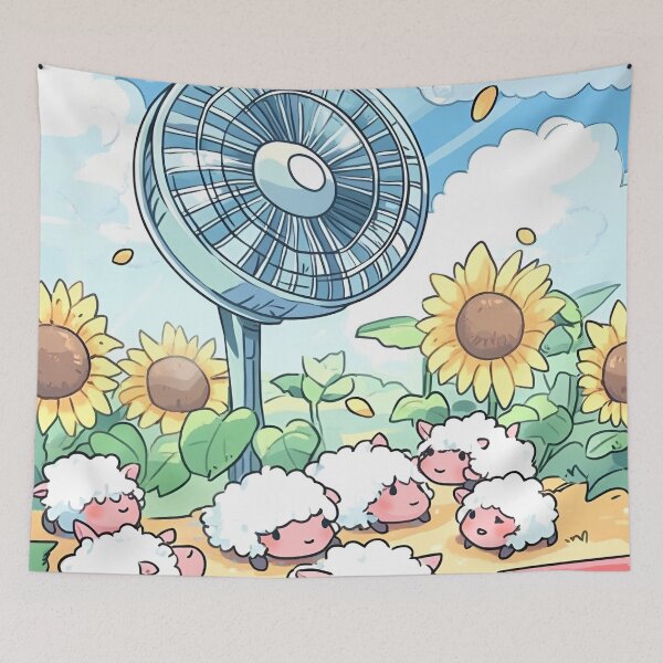 Item preview, Summer Breeze & Fluffy Sheep designed and sold by jinwooo.